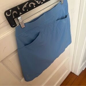 NWT RLX Ralph Lauren Golf Tennis Skort Skirt 15" Performance Stretch Blue $128